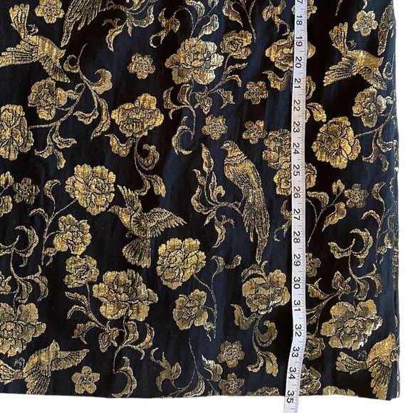NWT Anthropologie Maeve Slim Jacquard Gold Dress Size 10 - Picture 6 of 10